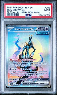 2024 Pokemon Tef En-temporal Forces 206 Iron Crown Ex Special Illustration Rare PSA