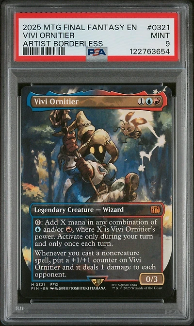 2025 Magic The Gathering Final Fantasy 0321 Vivi Ornitier Artist Borderless PSA 9