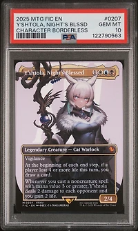 2025 Magic The Gathering Final Fantasy Commander 0207 Y'shtola, Night's Blessed Character Borderless PSA 10