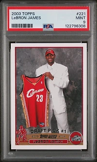 2003 Topps 221 Lebron James PSA