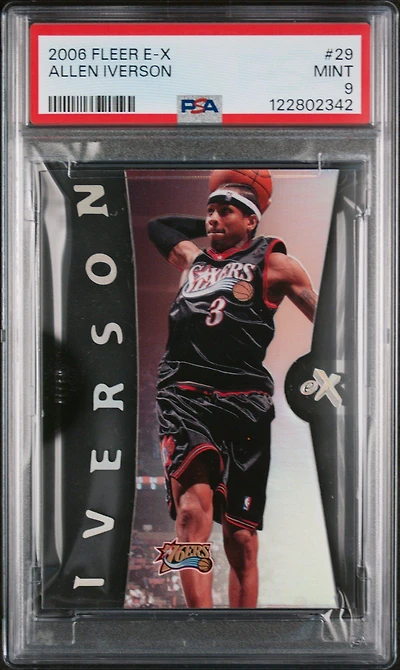 2006 Fleer E-x 29 Allen Iverson PSA 9