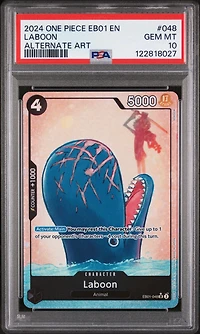 2024 One Piece Eb01-extra Booster -memorial Collection- 048 Laboon Alternate Art PSA 10