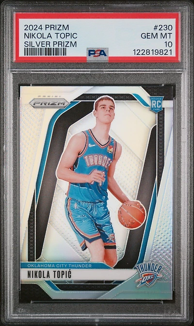 2024 Panini Prizm 230 Nikola Topic Silver Prizm PSA 10