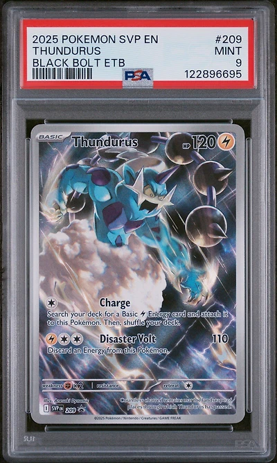 2025 Pokemon Svp En-sv Black Star Promo 209 Thundurus Black Bolt Elite Trainer Box PSA