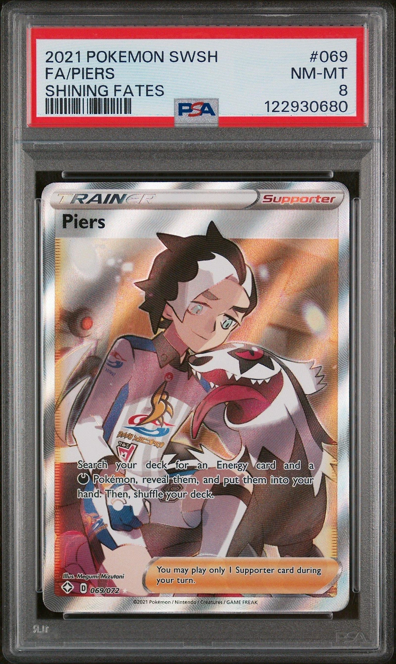 2021 Pokemon Sword & Shield Shining Fates 069 Full Art/piers PSA