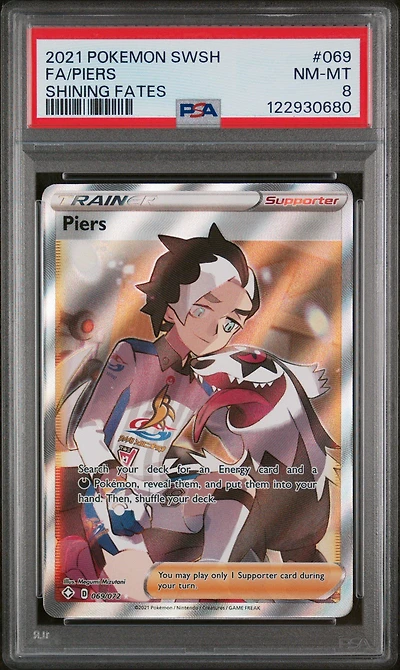 2021 Pokemon Sword & Shield Shining Fates 069 Full Art/piers PSA