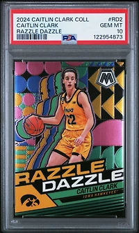 2024 Panini Caitlin Clark Collection Razzle Dazzle Rd2 Caitlin Clark PSA 10