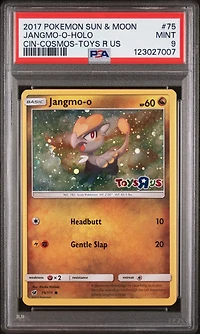 2017 Pokemon Sun & Moon Crimson Invasion 75 Jangmo-o-holo Cosmos-toys R Us PSA 9