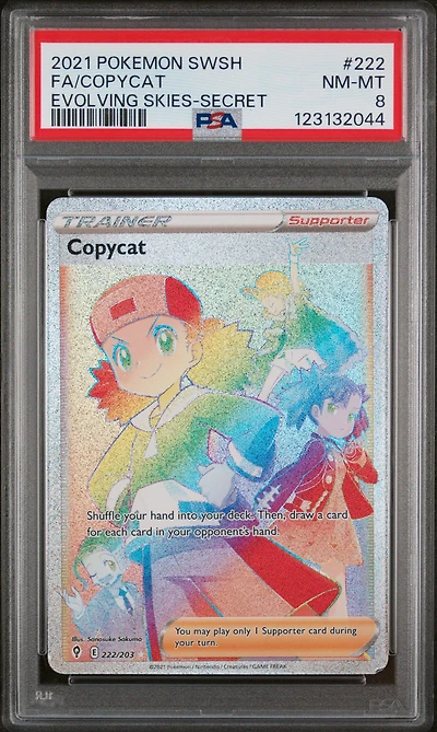 2021 Pokemon Sword & Shield Evolving Skies 222 Full Art/copycat Secret PSA