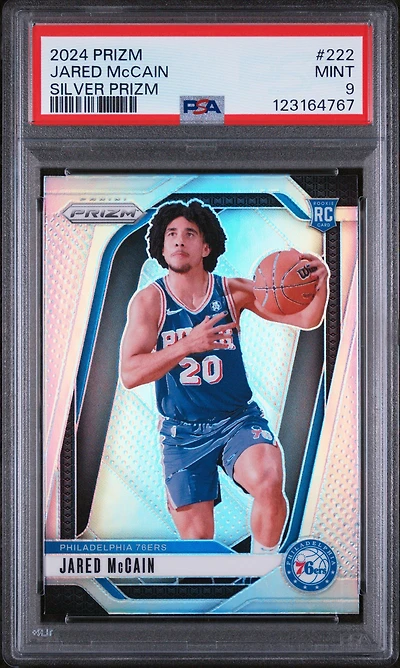 2024 Panini Prizm 222 Jared Mccain Silver Prizm PSA 9