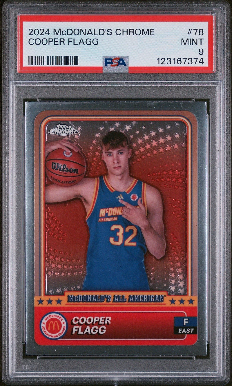 2024 Topps Chrome Mcdonald's All American Cooper Flagg PSA 9