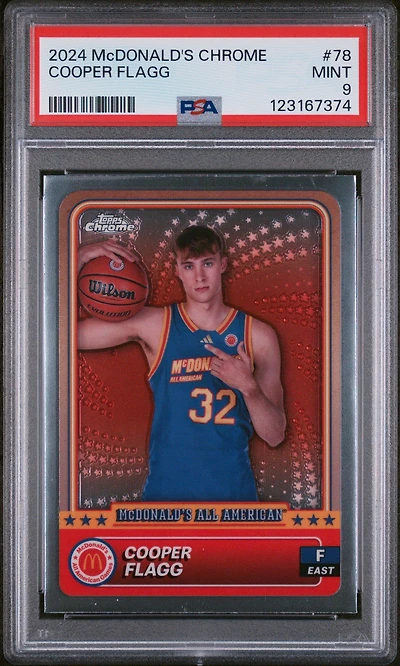 2024 Topps Chrome Mcdonald's All American Cooper Flagg PSA 9