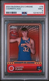 2024 Topps Chrome Mcdonald's All American Cooper Flagg PSA 9