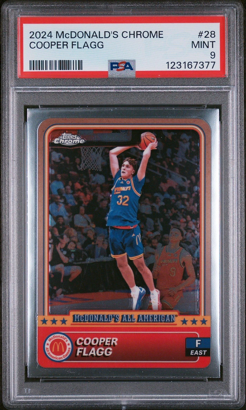 2024 Topps Chrome Mcdonald's All American 28 Cooper Flagg PSA 9