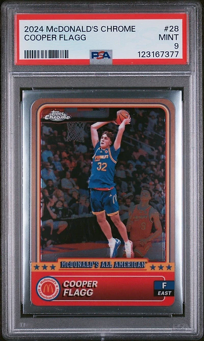 2024 Topps Chrome Mcdonald's All American 28 Cooper Flagg PSA 9