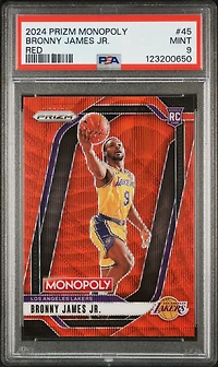 2024 Panini Prizm Monopoly 45 Bronny James Jr. Red PSA 9