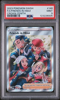 2023 Pokemon Sword And Shield Crown Zenith 148 Full Art/friends In Hisui PSA 9