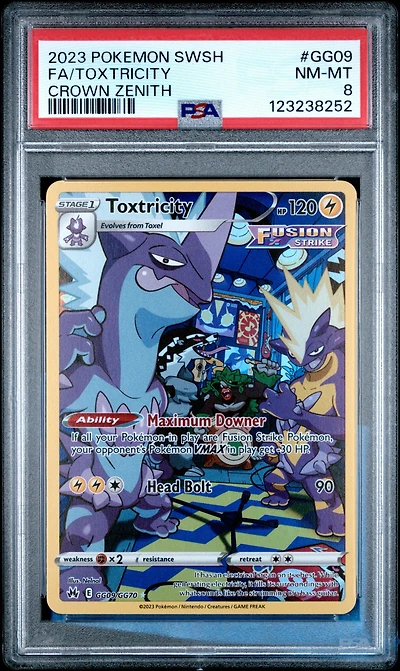 2023 Pokemon Sword And Shield Crown Zenith Gg09 Full Art/toxtricity PSA