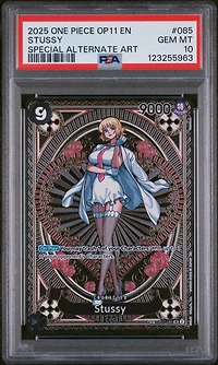 2025 One Piece Op11-a Fist Of Divine Speed 085 Stussy Special Alternate Art PSA 10