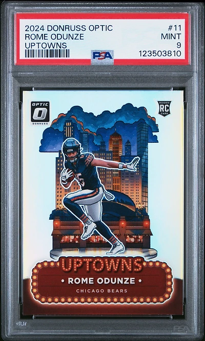 2024 Panini Donruss Optic Uptowns 11 Rome Odunze PSA 9