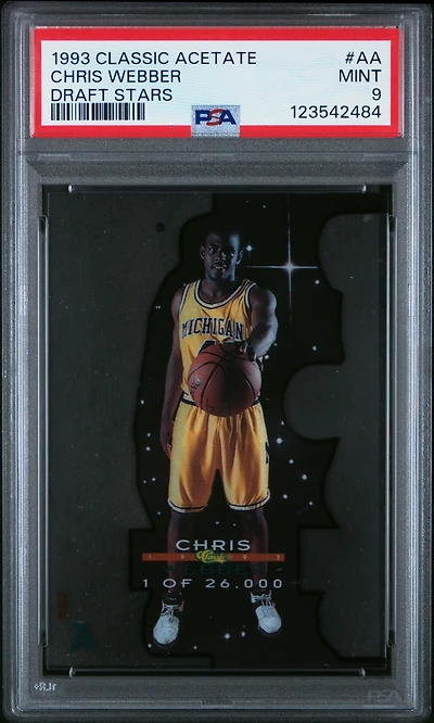 1993 Classic Acetate Draft Stars Aa Chris Webber PSA 9