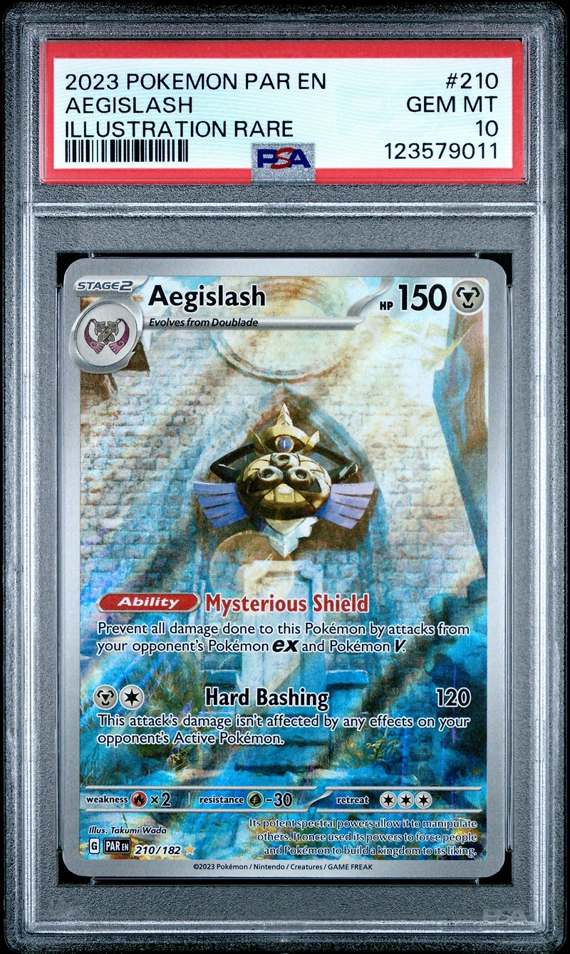 2023 Pokemon Par En-paradox Rift 210 Aegislash Illustration Rare PSA