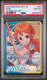 2025 One Piece Japanese Op11-a Fist Of Divine Speed 041 Nami Alternate Art PSA 10