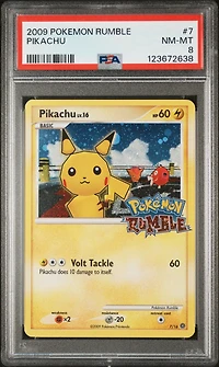 2009 Pokemon Rumble 7 Pikachu PSA 8