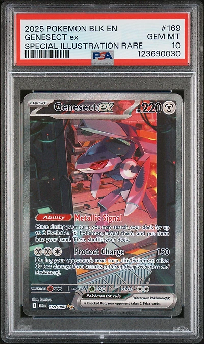 2025 Pokemon Blk En-black Bolt 169 Genesect Ex Special Illustration Rare PSA