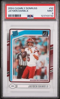 2024 Panini Clearly Donruss 52 Jayden Daniels PSA 9