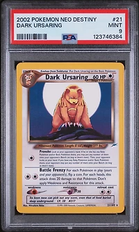 2002 Pokemon Neo Destiny 21 Dark Ursaring PSA