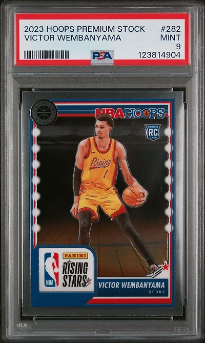 2023 Panini Hoops Premium Stock 282 Victor Wembanyama PSA 9