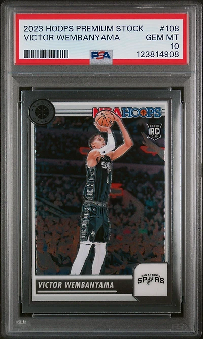 2023 Panini Hoops Premium Stock 108 Victor Wembanyama PSA