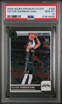2023 Panini Hoops Premium Stock 108 Victor Wembanyama PSA