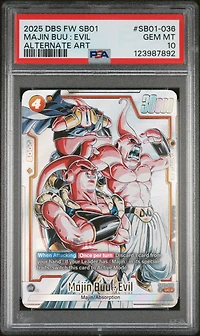 2025 Dragon Ball Super Card Game Fusion World Manga Booster 01 Sb01-036 Majin Buu : Evil Alternate Art PSA 10