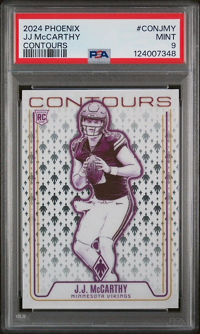 2024 Panini Phoenix Contours Conjmy Jj Mccarthy PSA 9