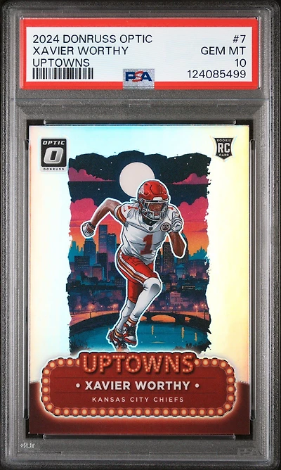 2024 Panini Donruss Optic Uptowns 7 Xavier Worthy PSA 10