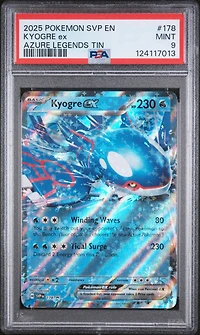 2025 Pokemon Svp En-sv Black Star Promo 178 Kyogre Ex Azure Legends Tin PSA 9
