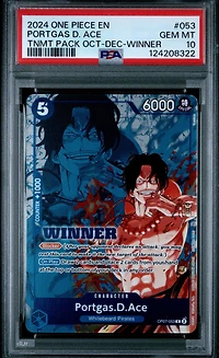 2024 One Piece Tournament Pack October-december 053 Portgas D. Ace Winner PSA 10