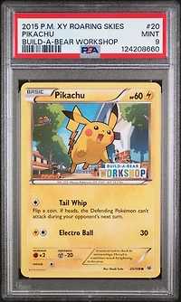 2015 Pokemon Xy Roaring Skies 20 Pikachu Build-a-bear Workshop PSA 9