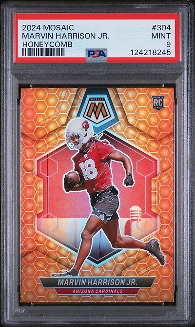 2024 Panini Mosaic 304 Marvin Harrison Jr. Honeycomb PSA 9