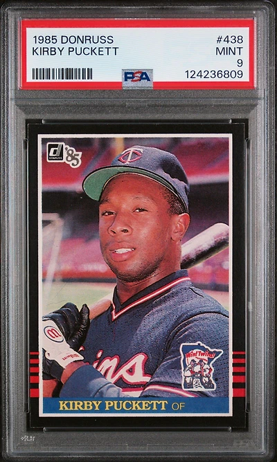1985 Donruss 438 Kirby Puckett PSA 9