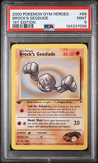 2000 Pokemon Gym Heroes Brock's Geodude 1st Edition PSA