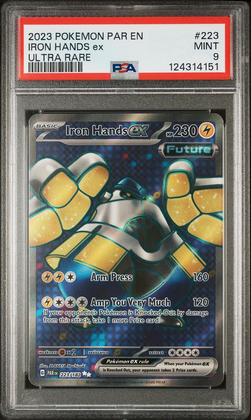 2023 Pokemon Par En-paradox Rift 223 Iron Hands Ex Ultra Rare PSA