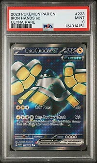 2023 Pokemon Par En-paradox Rift 223 Iron Hands Ex Ultra Rare PSA