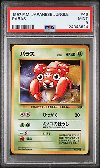 1997 Pokemon Japanese Jungle 46 Paras PSA 9