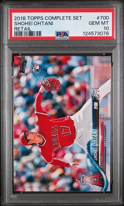2018 Topps Complete Set 700 Shohei Ohtani Retail PSA