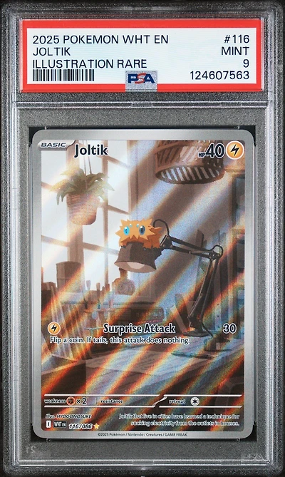 2025 Pokemon Wht En-white Flare 116 Joltik Illustration Rare PSA