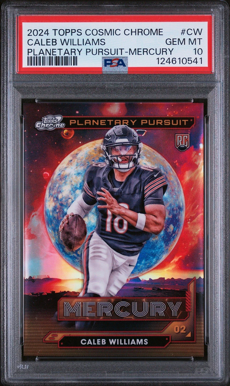 2024 Topps Cosmic Chrome Planetary Pursuit Cw Caleb Williams Mercury PSA 10