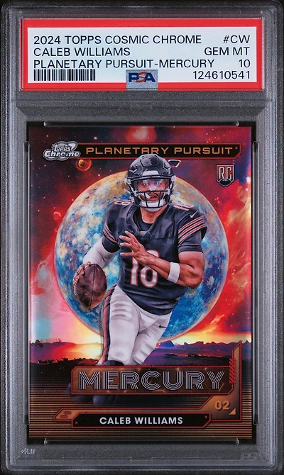 2024 Topps Cosmic Chrome Planetary Pursuit Cw Caleb Williams Mercury PSA 10